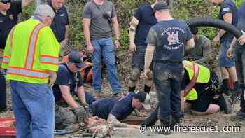 Ga. firefighters rescue man trapped in 24-inch drain pipe