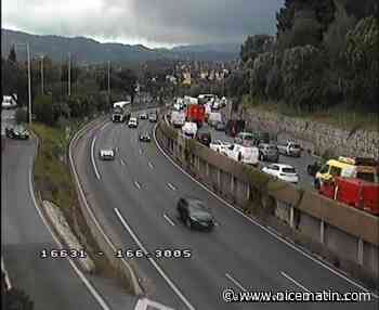 La circulation perturbée sur l'A8 après un accident au niveau d'Antibes