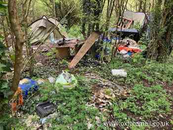 Oxford abandoned rough sleeper camp has aggressive dog
