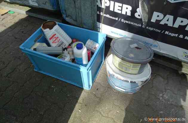 POL-SE: Elmshorn - Unzulässige Ablagerung von Farbeimern und Flaschen - Polizei sucht Zeugen