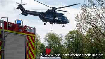 Bundespolizei übt in Gifhorn Brandbekämpfung aus der Luft