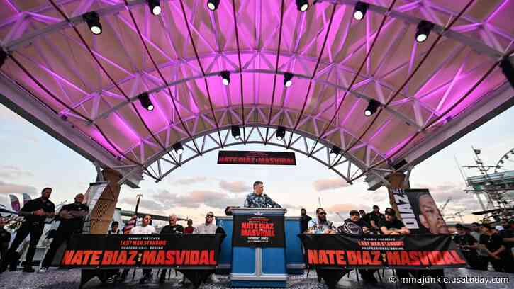 Photos: Nate Diaz vs. Jorge Masvidal press conference in Miami