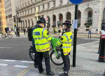 City of London Police crackdown on red light dodging cyclists