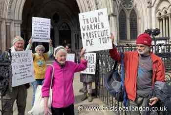 Walthamstow retiree Trudi Warner in court for holding sign