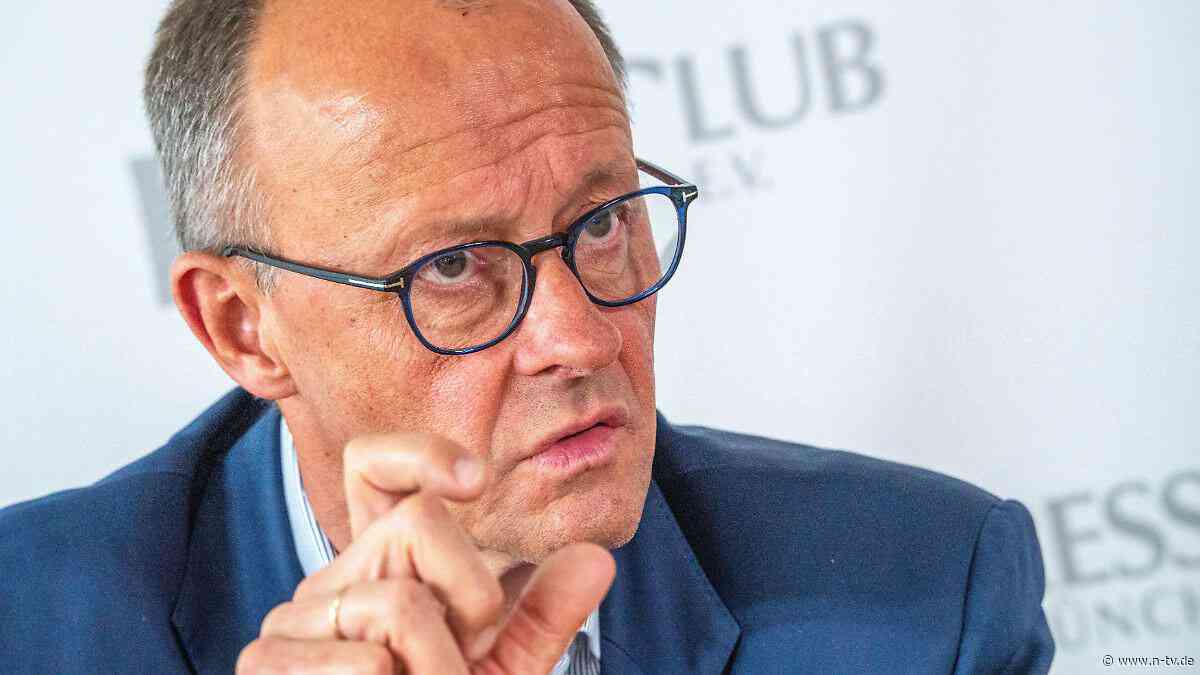 CDU-Chef Merz bei RTL/ntv: "Es braucht eine andere Stimmung im Land"