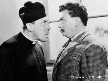 Don Camillo e l'onorevole Peppone e le "tradizioni" di Gino Cervi e Fernandel alla fine delle riprese