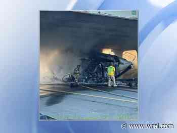 Boat fire closes part of US 74 in Scotland County