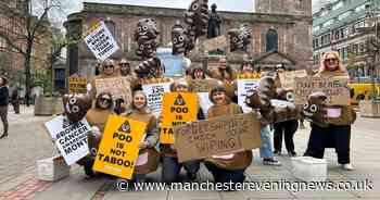 Army of poos take to the streets of Manchester with an important message