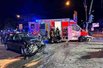 Schwerer Unfall mit Rettungswagen in Bielefeld