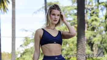 Joy Corrigan poses for playful shoot for new line of Alo athletic wear and shares behind-the-scenes snaps on social media