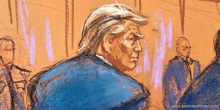 Trump trial sketch artists catch the former president's many courtroom moods: sleepy, grumpy, and &mdash; less often &mdash; happy