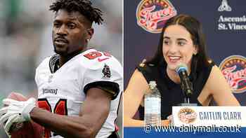 Caitlin Clark is targeted in racist and misogynistic attack by Antonio Brown as she is forced to block ex-NFL player on social media - just hours after being questioned by 'pervert' reporter