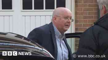 Peter Murrell arrives home after embezzlement charge