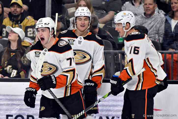 Frank Vatrano’s hat trick leads Ducks past Golden Knights in season finale