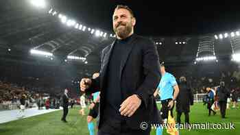 Roma confirm Daniele De Rossi WILL continue as their manager beyond this season... as Italian coach claims their Europa League win vs AC Milan is the 'perfect way to celebrate'