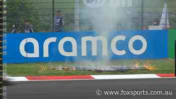 Blaze erupts AGAIN in ‘never seen before’ F1 scene as Ricciardo crushes furious teammate