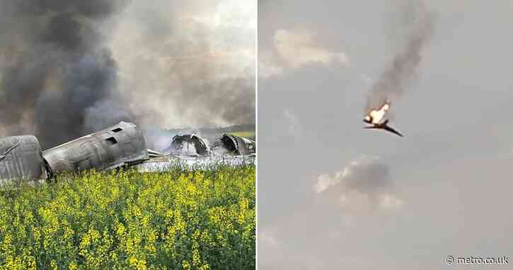 Ukraine takes credit after one of Putin’s bombers spirals to ground in flames