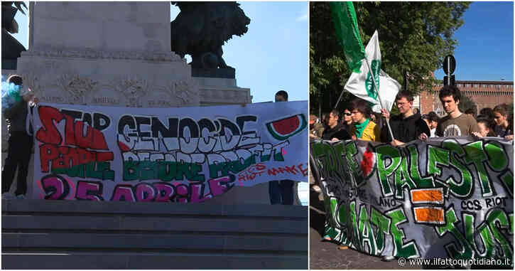 Corteo Fridays for Future a Milano, al clima si aggiunge la richiesta di cessate il fuoco in Palestina: “Stop al genocidio” – Video