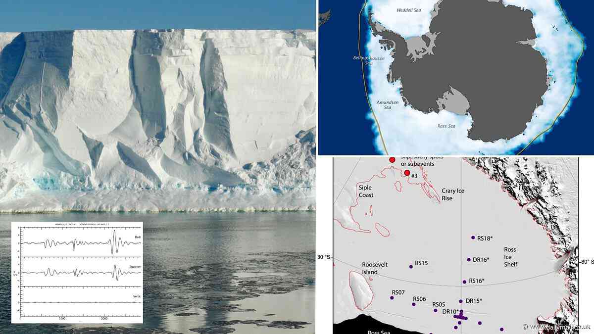 Antarctic ice shelf the size of France suddenly JUMPS twice a day - and scientists warn it could trigger a devastating icequake