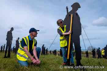 Oxfordshire artist erects giant silhouettes of D-Day fallen