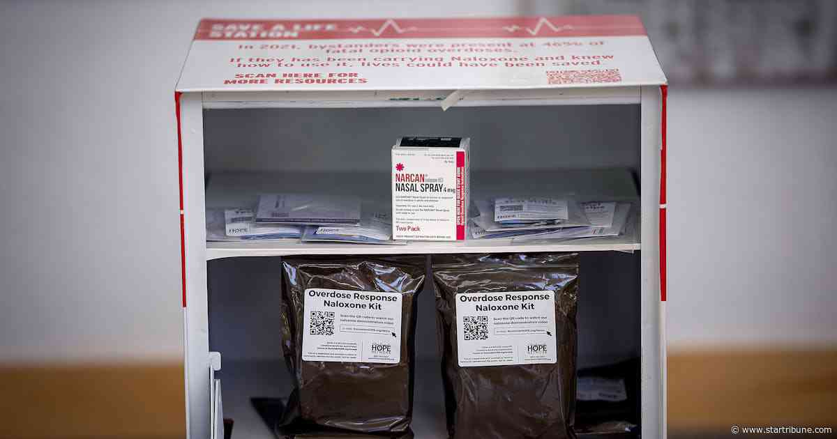 Newspaper boxes repurposed as 'Save a Life' naloxone dispensaries