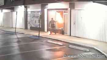 Arsonists caught on camera setting fire to eyelash business in Kendall