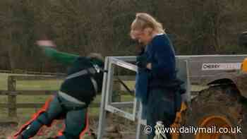Jeremy Clarkson is left shaken as Kaleb Cooper is treated by medics after a nasty accident in Clarkson's Farm trailer