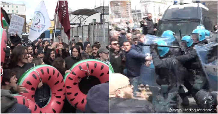Napoli, scontri al corteo per la Palestina e contro il G7 di Capri: la carica dei carabinieri – Video
