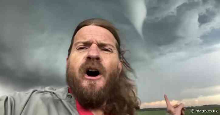 Storm chaser films tornado and it’s way too close for comfort