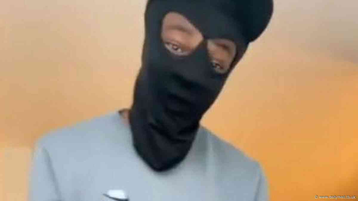 Balaclava-clad teenager, 17, who recorded incriminating videos of himself posing and dancing around the house while waving a gun is jailed for three years