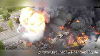 Braunschweigs großer Brand aus Drohnen-Sicht