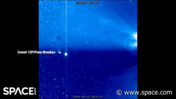 Watch 'Devil Comet' approach the sun during explosive coronal mass ejection (video)