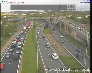 M11 Junction 4: AA reporting delays due to crash
