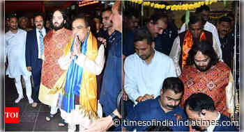 Mukesh Ambani visits Siddhivinayak with son Anant