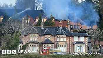 Fire rips through former care home in Inverness