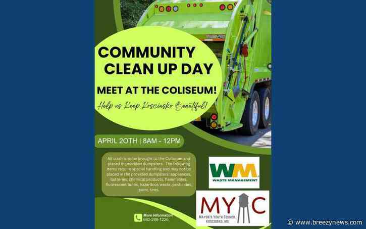 Reminder: Kosciusko Mayor’s Youth Council holding city wide clean-up this weekend