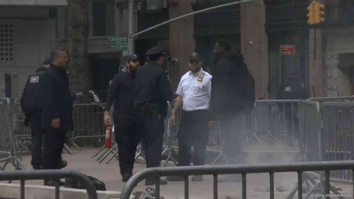 Man sets himself on fire outside courthouse where Trump’s trial is taking place, authorities say