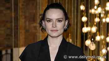 Daisy Ridley puts on a leggy display in tailored shorts as she rocks a stylish power suit for screening of Sometimes I Think About Dying