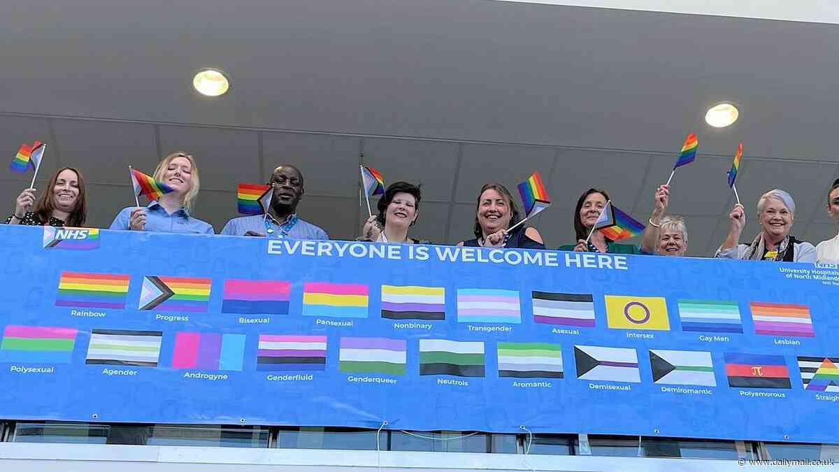 Its waiting list for operations is the fourth worst in the country, yet a Stoke hospital found time to hang a banner celebrating 21 genders and sexualities. No wonder patients and nurses are calling it ABSOLUTE MADNESS