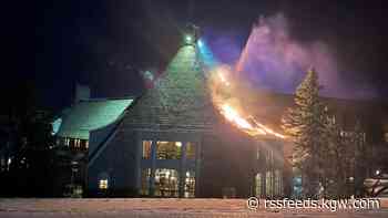 Timberline Lodge couple first spots flames while in the hot tub: 'Started to see sparks flying'