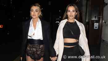 Love Island's Georgia Harrison puts on a leggy display in black lace shorts as she heads on girls' night out with Nicole Bass after split from Anton Danyluk
