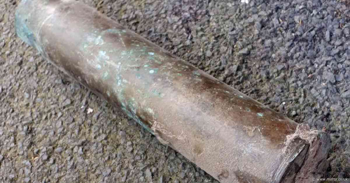 Bomb squad seals off town after ammunition shell donated to charity shop