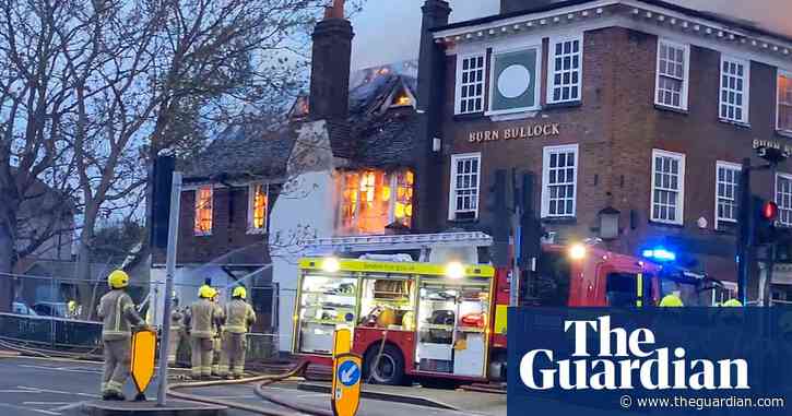 Fire partly destroys Grade-II listed London pub