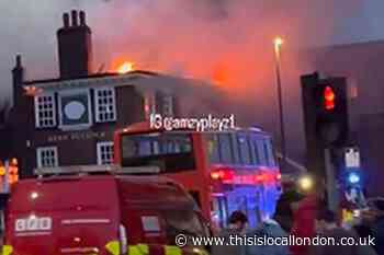 London Road Mitcham pub fire: Locals react to fire 