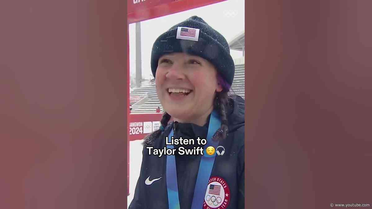 Josie’s pre-race ritual! 🎶 And that's exactly what we'll do this weekend with Taylor's new album. 👉👈