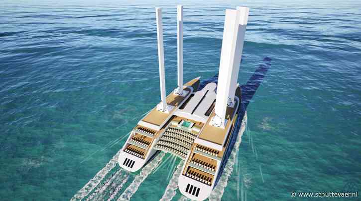Bijzonder concept: catamaran-cruiseschip op biomethanol en met stalen zeilen