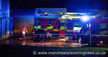 Fire involving SIX lorries on Greater Manchester street