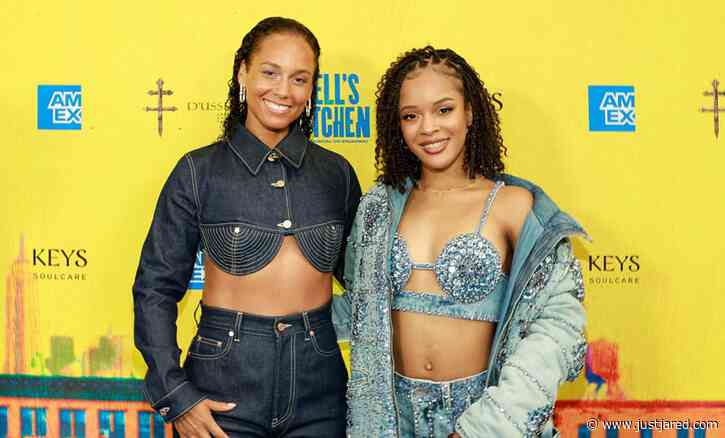 Alicia Keys & Broadway's New Star Maleah Joi Moon Match in Denim at 'Hell's Kitchen' Opening Night Show!