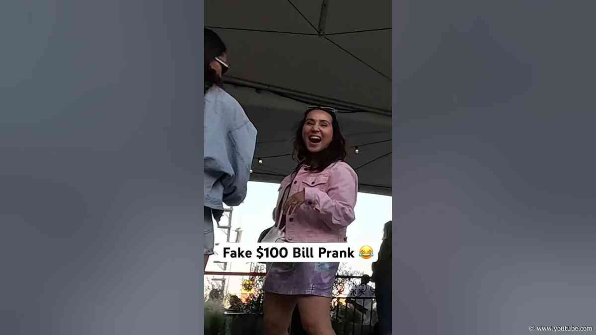 Fake $100 Bill Prank #JoeySalads #Pranks #Shorts