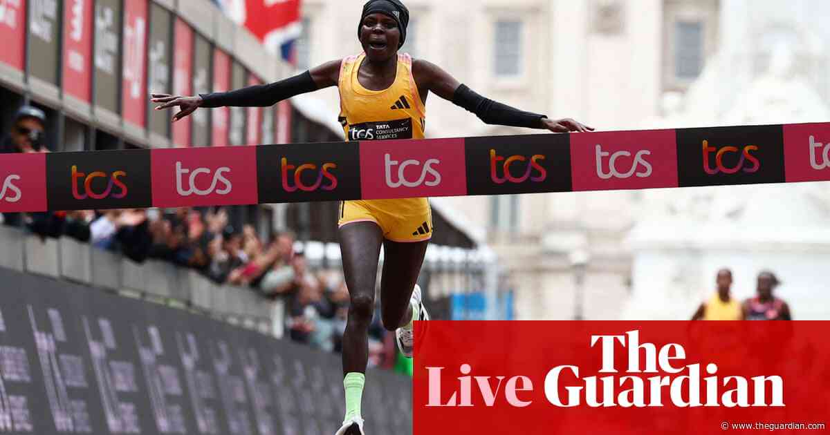 London Marathon: Jepchirchir breaks women’s world record, plus men’s elite race – live